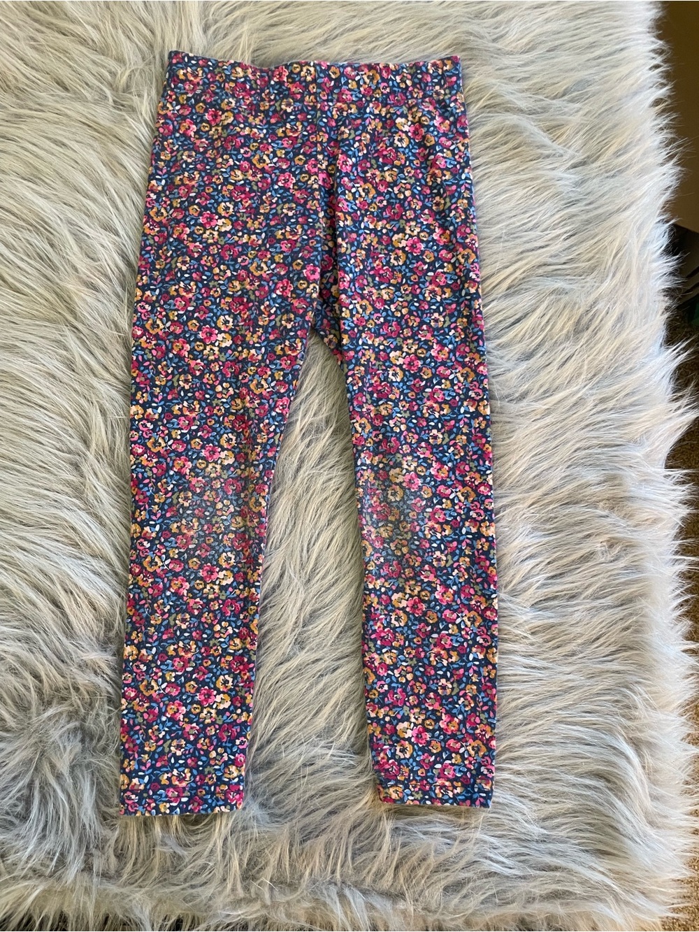🐶Girls' Floral Navy Leggings